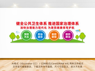 健全公共卫生体系党建墙