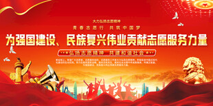 志愿服务展板背景