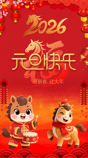 2026元旦快乐萌虎贺岁