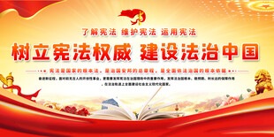 树立宪法权威宣传展板