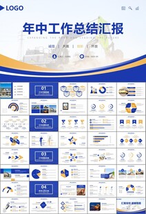 工程机械挖掘机PPT总结模板