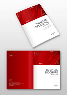 红色宣传册封面