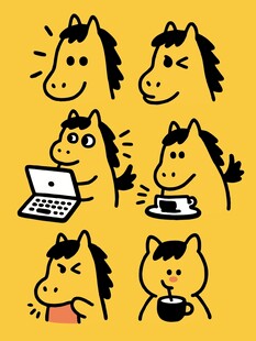 卡通小马的多样生活场景