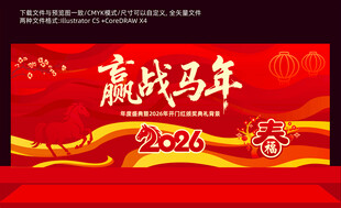 赢战马年2026年会海报