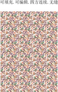 春季花鸟图案  春天植物花卉 