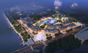 城市夜景璀璨风光