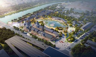 城市景观中的圆形建筑规划