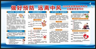 预防中风日宣传栏