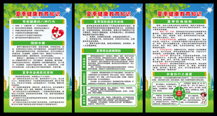 夏季健康教育知识展板