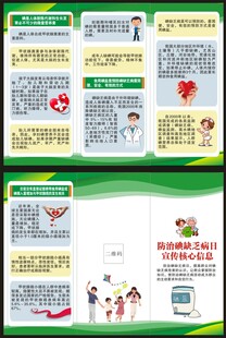 防治碘缺乏病日三折页