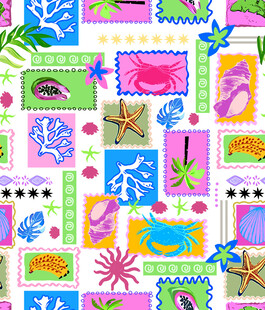 海洋生物多彩图案设计