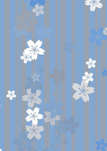 蓝底白花条纹装饰图案