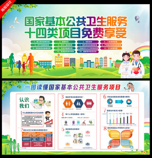 国家基本公共卫生服务展板
