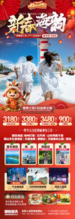 新年海南三亚春节旅游海报