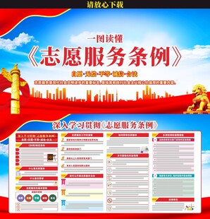 志愿服务条例展板