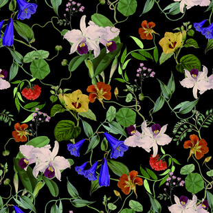 多彩花卉图案自然之美