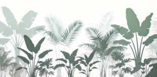 雾气磨砂膜效果绿植贴图