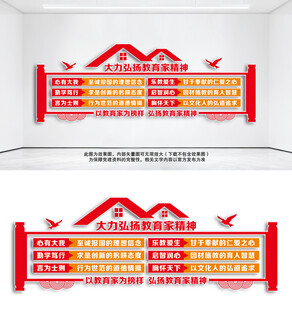 校园文化墙弘扬教育家精神文化墙