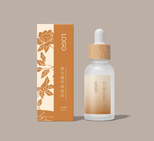 草本护肤品包装设计展示图
