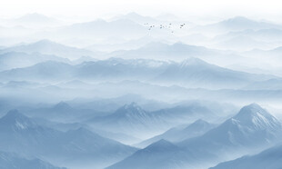 新中式群山背景墙