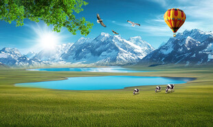 蓝天白云大草原