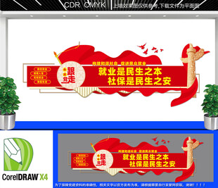 就业保障文化墙