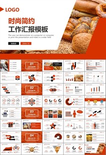 西餐高档餐厅美食面包糕点PPT