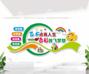 绘画美术培训班文化墙