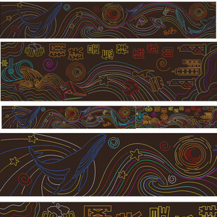 灯饰画 钢铁 鲸鱼