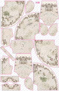 复古风格地图拼图图案