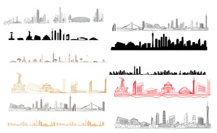  广州广东羊城粤建筑城市旅游剪