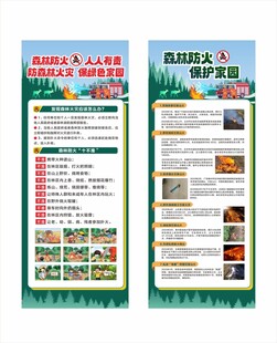 森林防火易拉宝展架火警未转曲