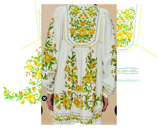 花卉图案长袖上衣展示