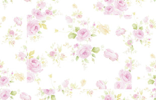 粉色花卉无缝图案背景