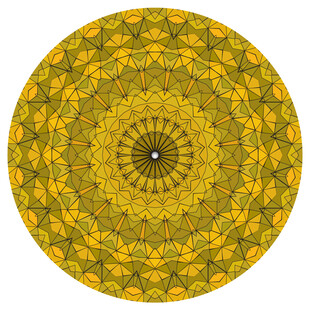 黄色圆形曼陀罗图案