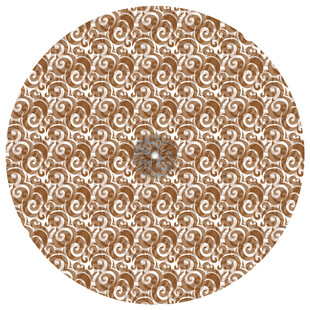 圆形复古花纹图案