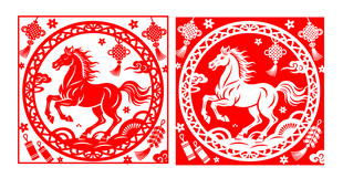 2026马年窗花贴纸