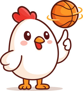 小鸡玩篮球的可爱瞬间