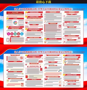 村民委员会组织法展板