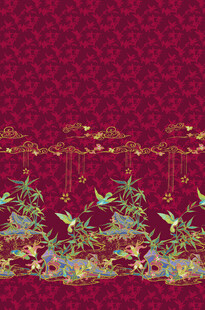 中式古典花纹图案汉服