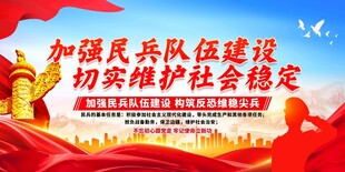 加强民兵队伍建设宣传图
