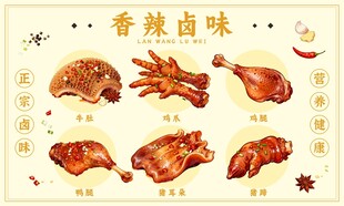 香辣卤味美食展示