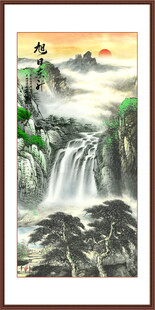 竖幅玄关山水画