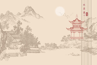 楼阁山水宋氏美学形象墙