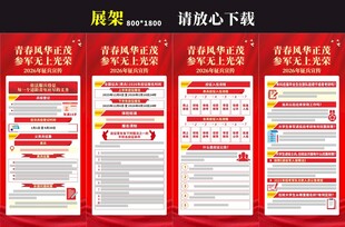 2026年参军入伍展架易拉宝