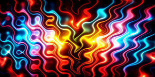 ktv酒吧炫光抽象装饰画