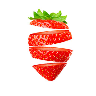 草莓切片横切面素材