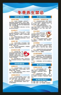 冬季养生健康知识海报