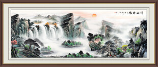 办公室山水画 聚宝盆风水画