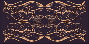 金色华丽对称花纹图案